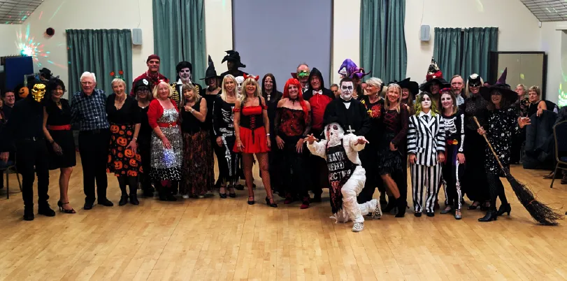 Dancers in Halloween fancy dress